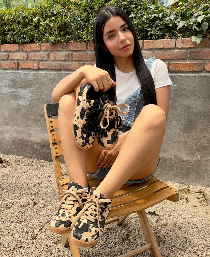 TENIS PARA DAMA AFRICA COW PRINT